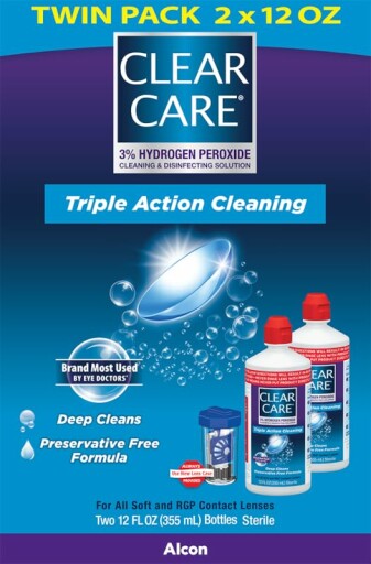 Clear Care Cleaning and Disinfecting Solution bottle