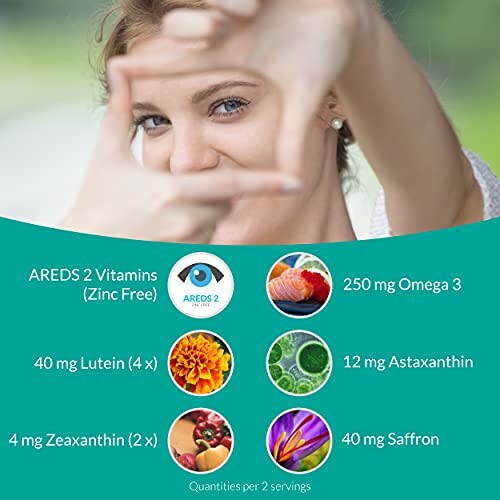 AREDS 2 vitamins with supplements and quantities