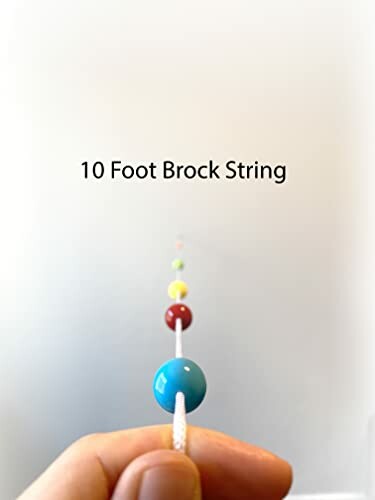 Brock string with colorful beads for vision exercises