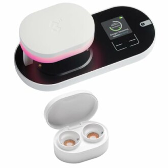 Contact lens sanitizer with case